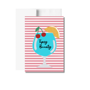 Tipsy Birthday Greeting Card
