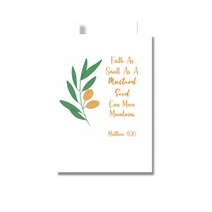 Faith As A Mustard Seed Thinking of You Greeting Card, Christianity Religious