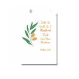 Faith As A Mustard Seed Thinking of You Greeting Card, Christianity Religious