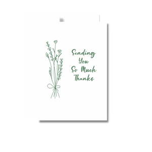Sending You Much Thanks Greeting Cards, Floral
