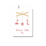 Welcome Little One Baby Girl Greeting Card