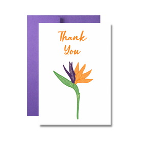 Birds of Paradise Thank You Greeting Card