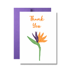 Birds of Paradise Thank You Greeting Card