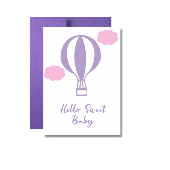 Hello Sweet Baby Girl Greeting Card