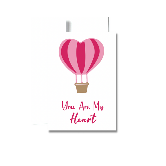 INTRODUCING BRANDI CREATIONS Valentines Day Greeting Card, Air Balloon