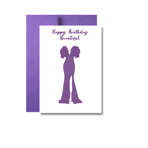 Happy Birthday Beautiful Greeting Card, Fashion