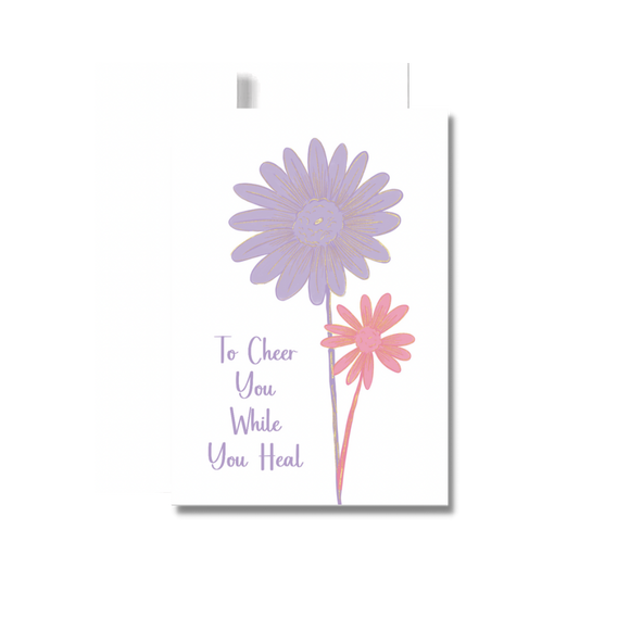 Cheer Up Get Well Greeting Card, Flowers