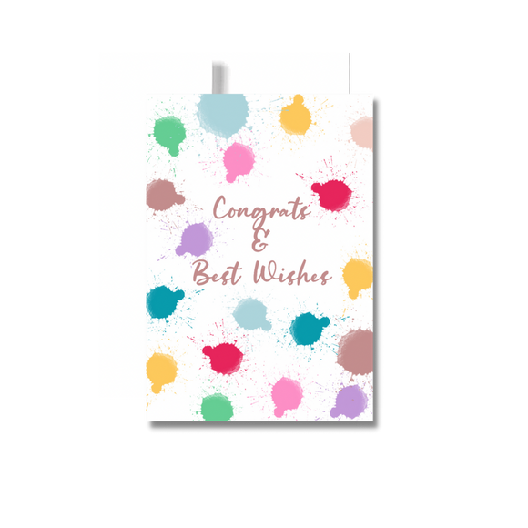 Congratulations Greeting Card, Congrats and Best Wishes