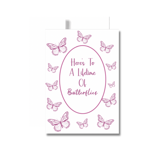 A Lifetime Of Butterflies Wedding Greeting Card