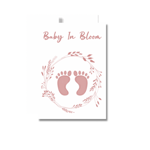 Baby In Bloom Baby Girl Greeting Card, Baby Feet