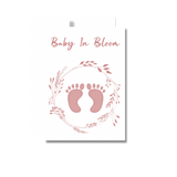 Baby In Bloom Baby Girl Greeting Card, Baby Feet