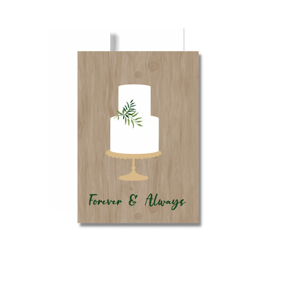 Forever & Always Wedding Engagement Greeting Card