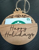 Wooden Christmas Gift Card Holder