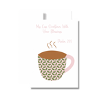 Cup Overflows With Your Blessing Thank You Greeting Card, Religious