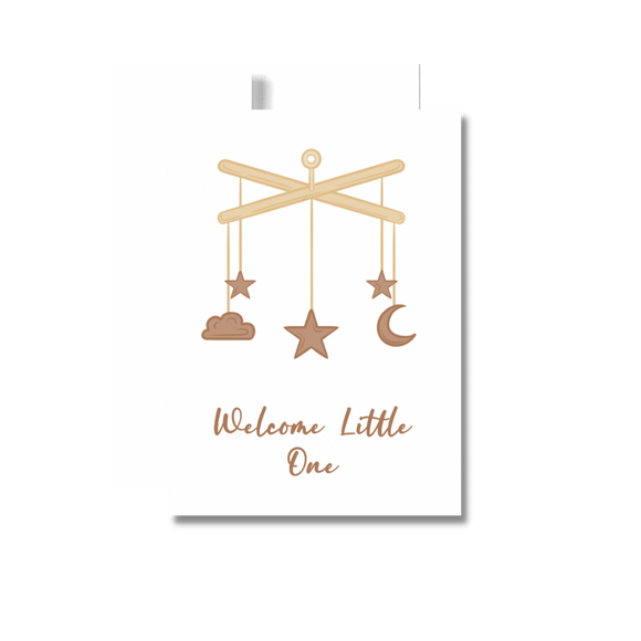 Welcome Little One Baby Boy Greeting Card