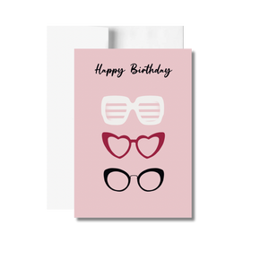 Happy Birthday Greeting Card, Sunglasses