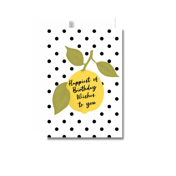 Happiest of Birthday Wishes To You Greeting Card, Lemons