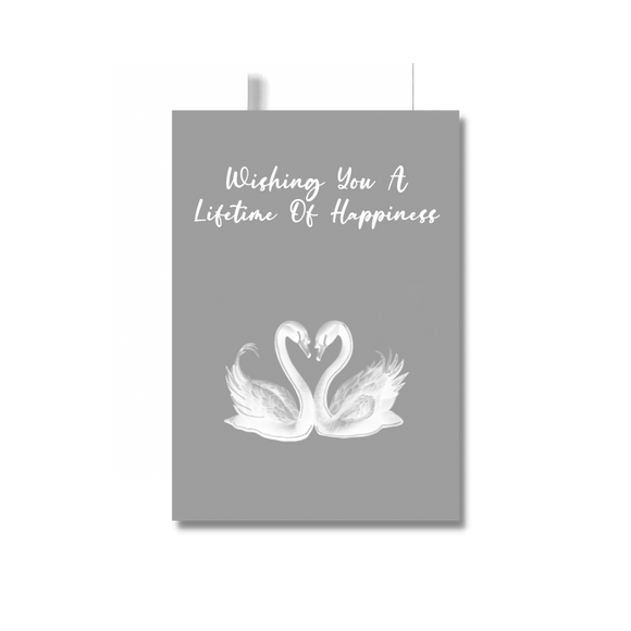 Wishing You A Lifetime of Happiness Wedding Greeting Card