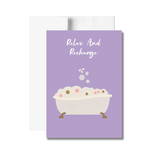 Relax & Recharge Birthday Greeting Card