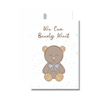 We Can Bearly Wait Baby Boy Greeting Card, Teddy Bear