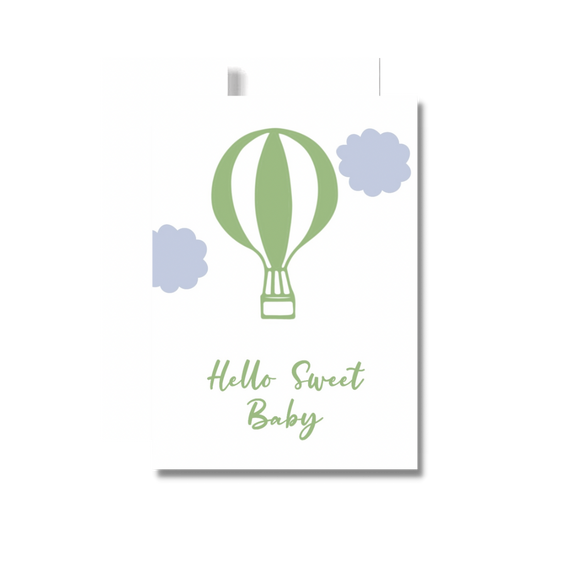 Hello Sweet Baby Boy Greeting Card