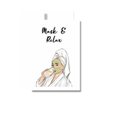 Mask & Relax Birthday Greeting Card, Spa