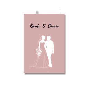 Bride & Groom Wedding Greeting Card