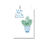 Mother’s Day Greeting Card, Blue Floral