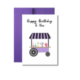 Happy Birthday To You Greeting Card, Flower Cat