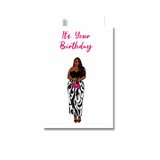 It’s Your Birthday Greeting Card, Woman Illustration