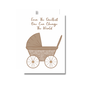 Baby Boy Greeting Card, Stroller