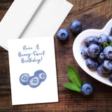 Have A Berry Sweet Birthday Greeting Card, Blueberries