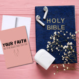 Faith Bigger Than Fear Encouragement Inspirational Greeting Card, Christianity