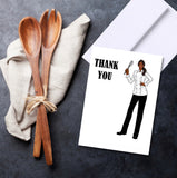 Thank You Chef Greeting Card, Woman Illustration