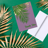 Hawaiian Leaves Thank You Greeting Card