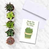 Thank You For Helping Me Grow Greeting Card