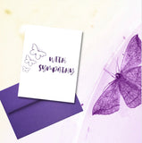 With Sympathy Greeting Card, Butterflies