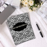 Congratulations Wedding Greeting Card, Damask