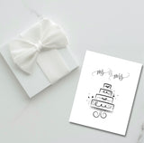 Ms and Mrs Wedding Greeting Card