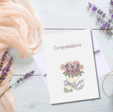 Congratulations Wedding Bouquet Greeting Card
