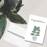 Congratulations Greeting Card, Plants