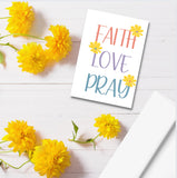 Faith Love Pray Friends Encouragement Greeting Card