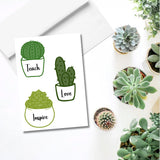 Teach Love Inspire Thank You Greeting Card, Succulents
