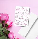 A Lifetime Of Butterflies Wedding Greeting Card