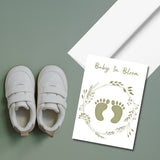 Baby In Bloom Baby Boy Greeting Card, Baby Feet