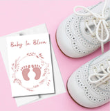 Baby In Bloom Baby Girl Greeting Card, Baby Feet