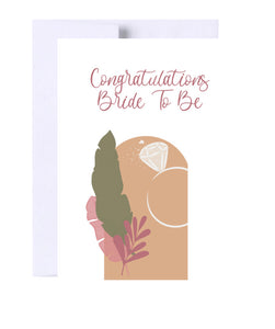 Congrats Bride-To-Be Greeting Card, Bridal Shower