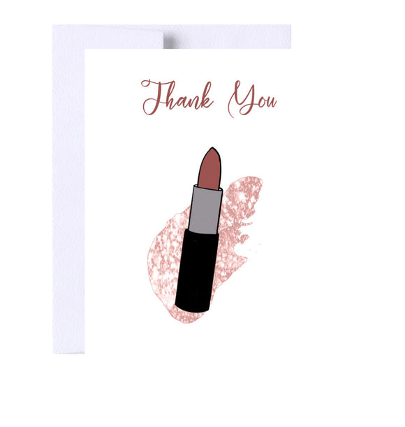 Thank You Lipstick Card