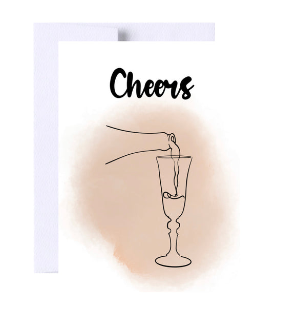 Cheers Birthday Greeting Card, Wine