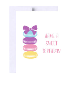 Have A Sweet Birthday Card, Macaroons